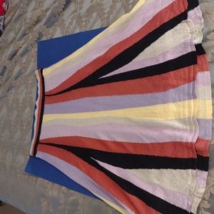NWT Anthropologie Laia long multicolored striped metallic lined skirt medium.